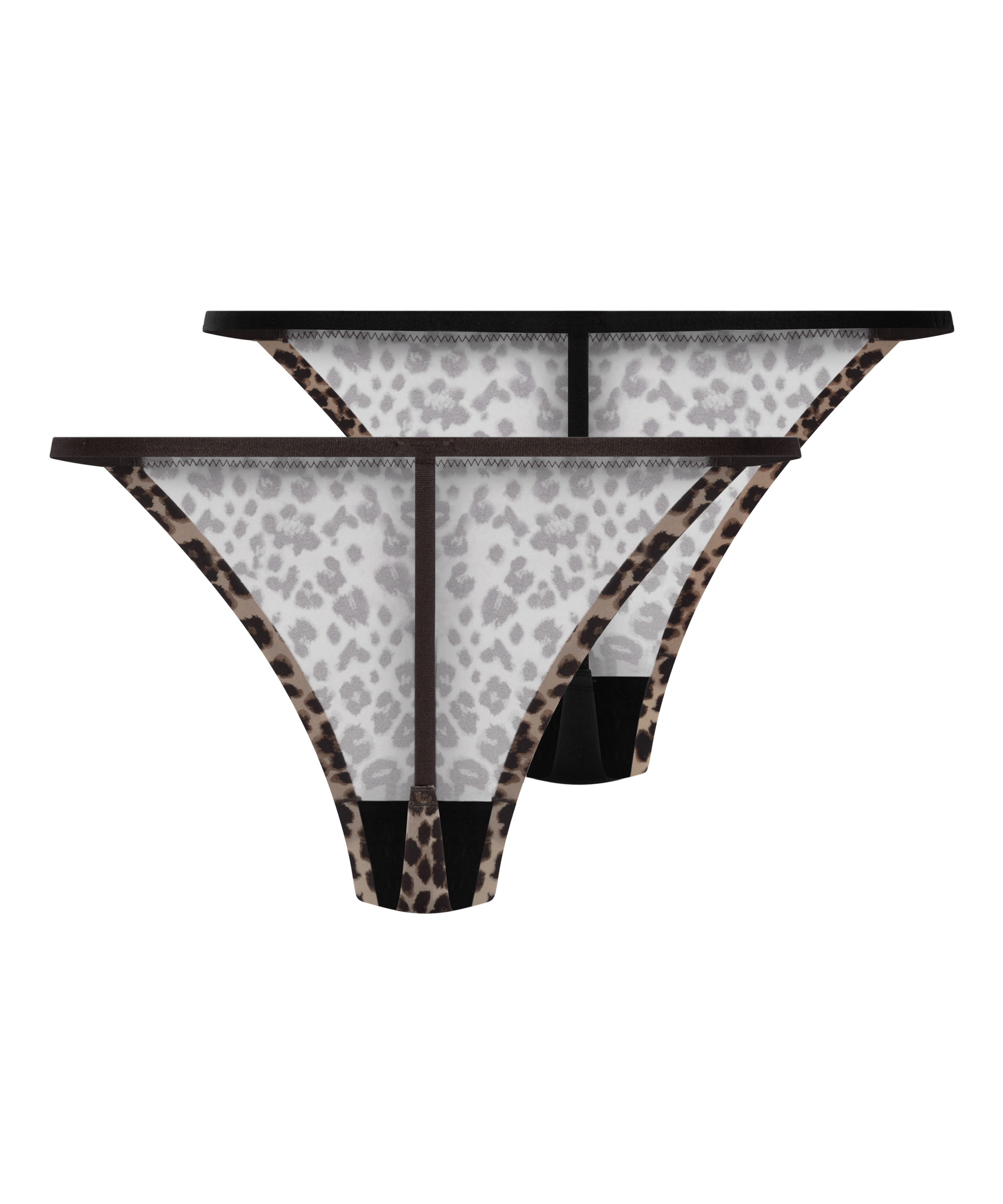 Pack de 2 tangas micro Leopard, Negro, main