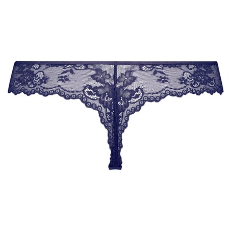 Invisible Tanga Lace Back, Azul