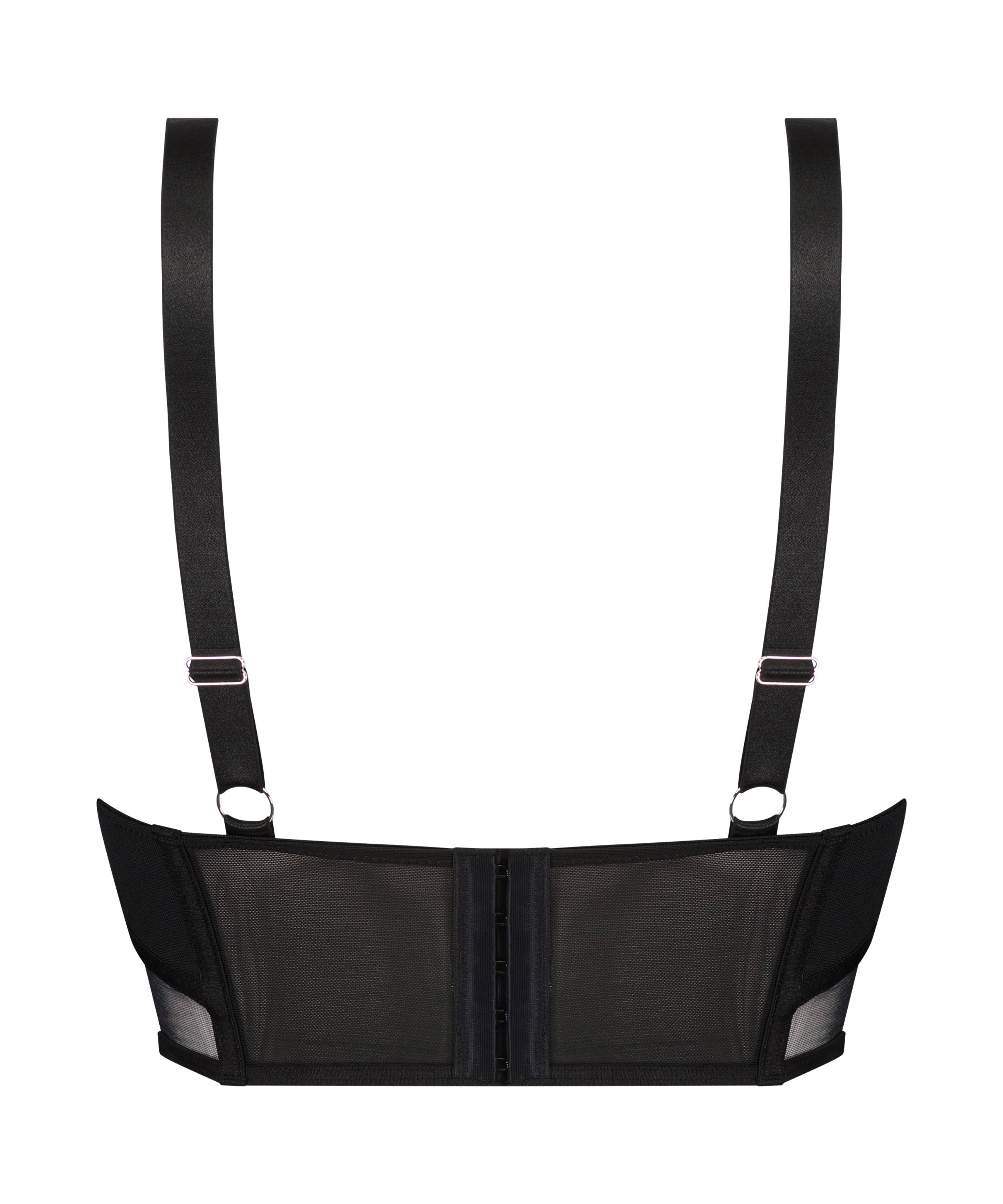 Top corsé de malla Love Me, Negro, main