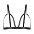 Bralette de piel sint&eacute;tica, Negro