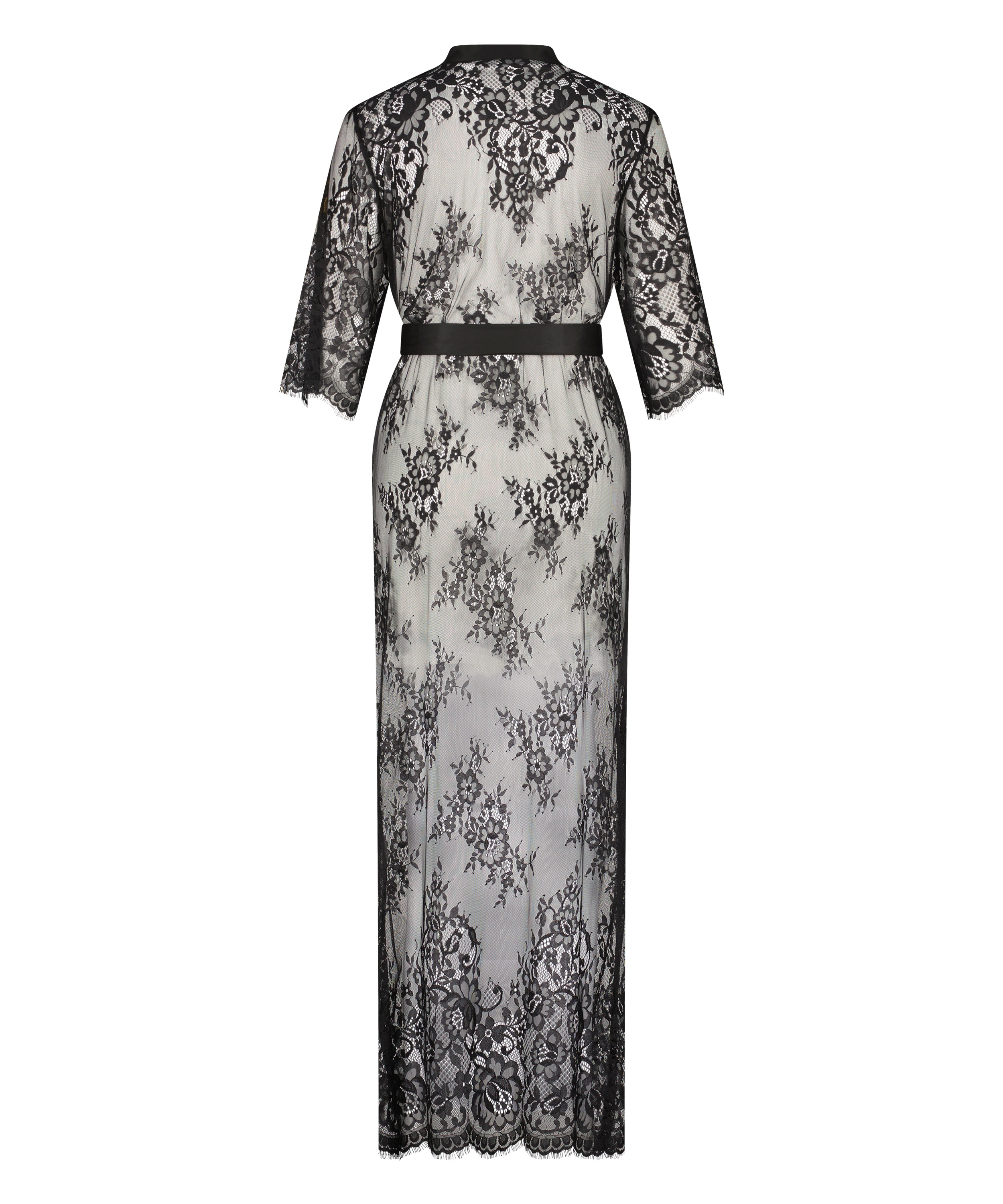 Kimono Allover Lace, Negro, main