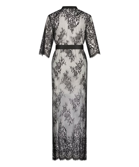 Kimono Allover Lace, Negro