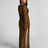 Vestido maxi de ganchillo, Verde