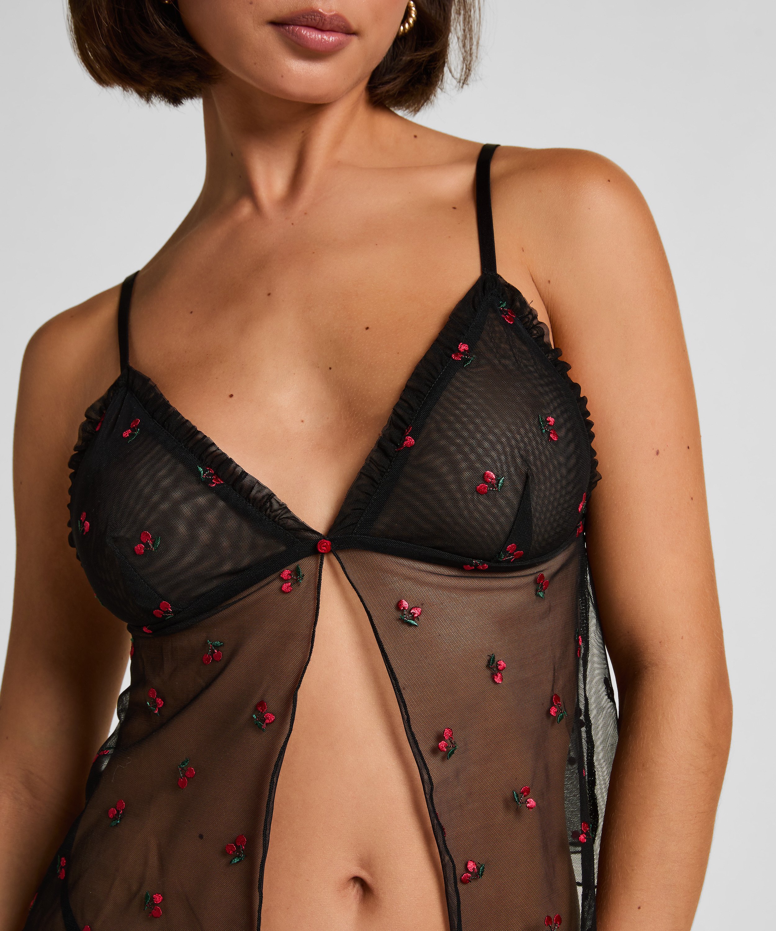 Cami de malla Chelsey, Negro, main