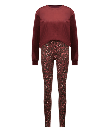 Conjunto de pijama con bolso, Morado