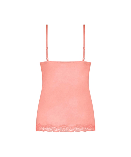 Camiseta top Velours Lace, Rosa