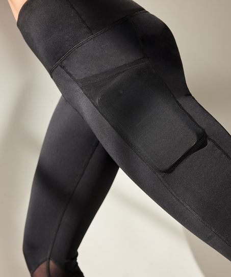 HKMX Mallas de cintura alta Oh My Squat, Negro