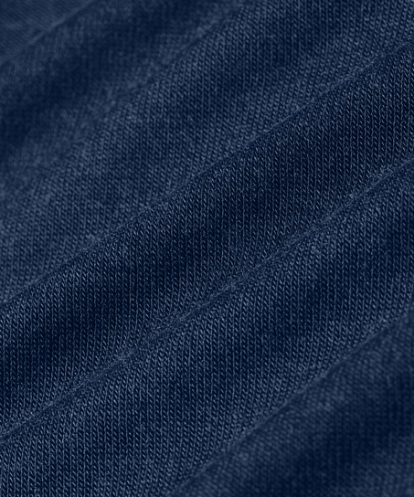 Camiseta super suave de cachemir con escote barco, Azul