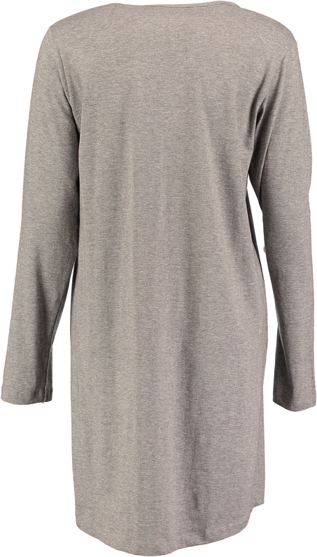 Camisón de manga larga con cuello redondo, Gris