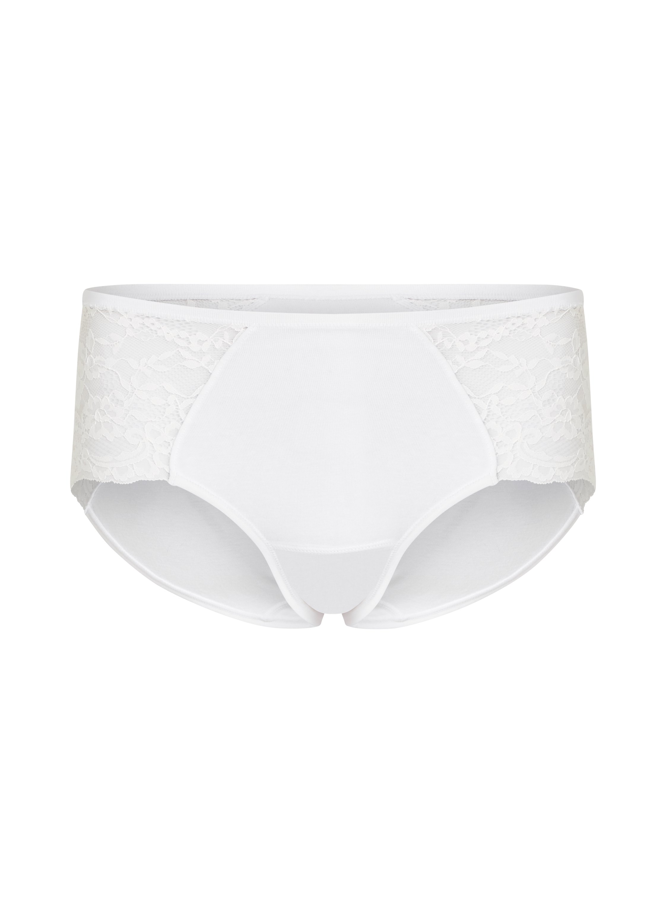Superslip midi de encaje, Blanco, main