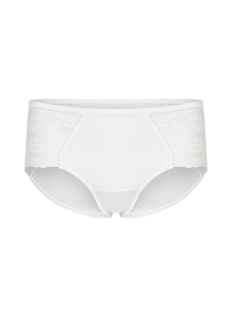 Superslip midi de encaje, Blanco