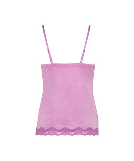 Camiseta top Velours Lace, Rosa
