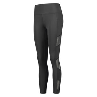 Mallas deportivas de rejilla con cintura alta de nivel 2 de HKMX, Negro