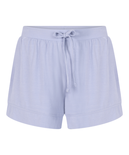Short de punto Rib Essential, Azul
