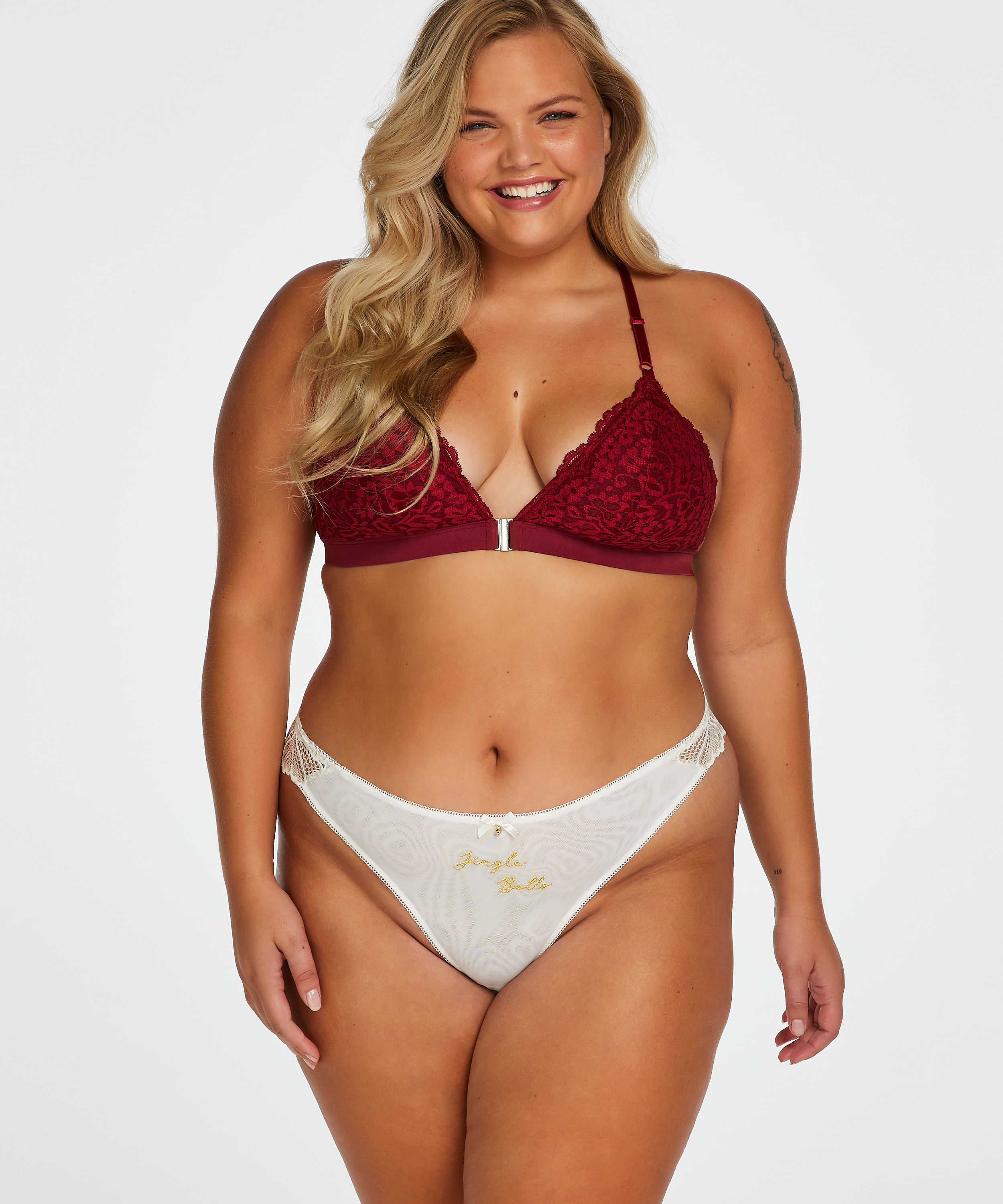 Bralette triangular preformado Rose, Rojo, main