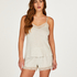 Top de camiseta lace, Beige