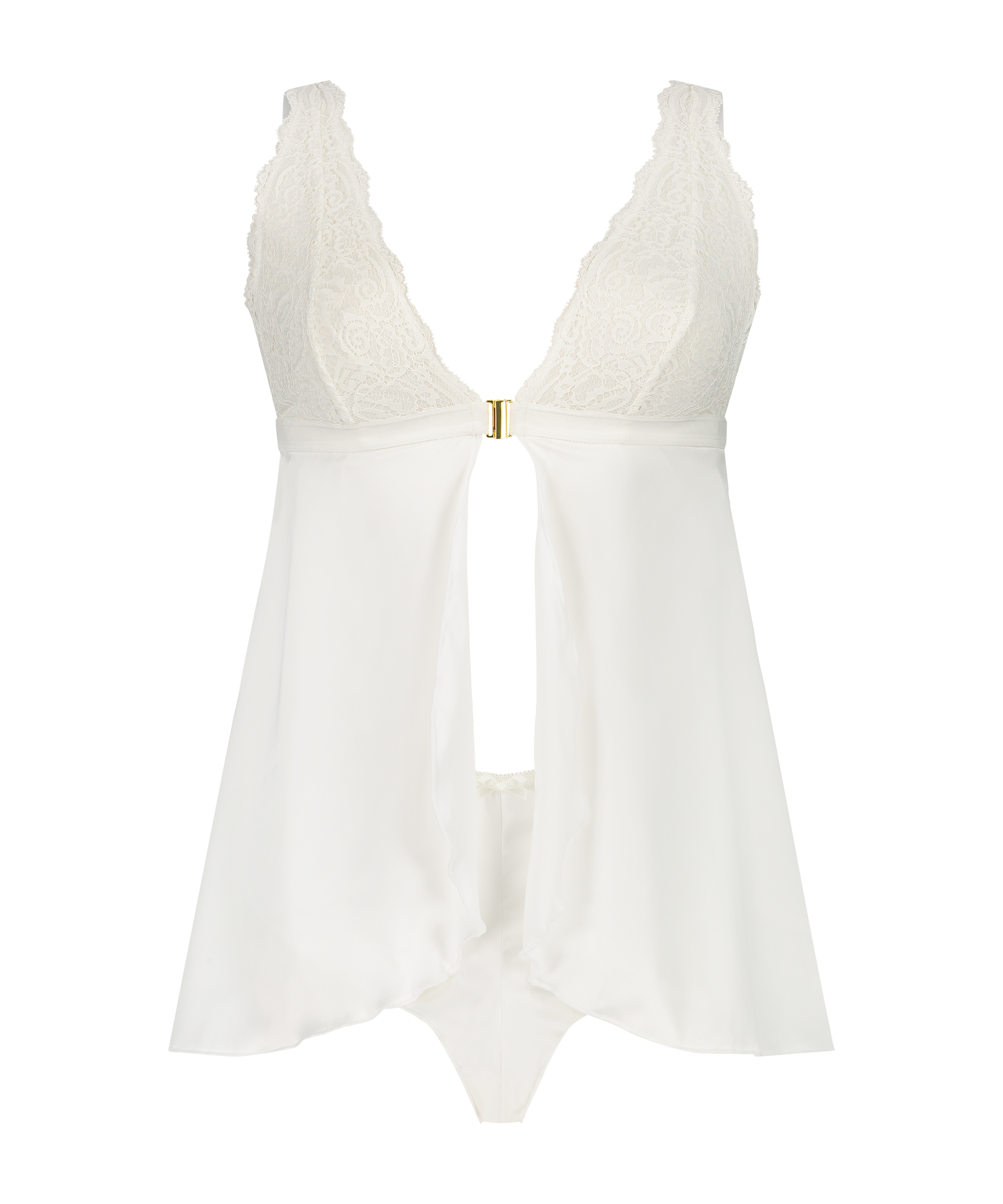 Babydoll Satin Mariah, Blanco, main