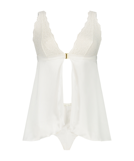 Babydoll Satin Mariah, Blanco