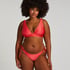Top de bikini triangular Luxe, Rojo