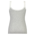 Singlet top cami rib lace, Gris