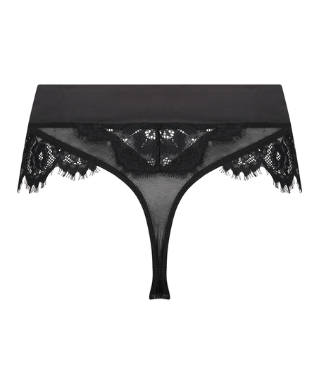 Tanga de tiro alto Hannako, Negro