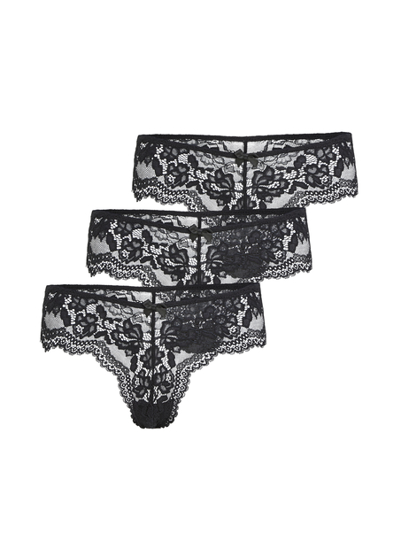 Lote de 3 braguitas brasileñas Chelsea, Negro