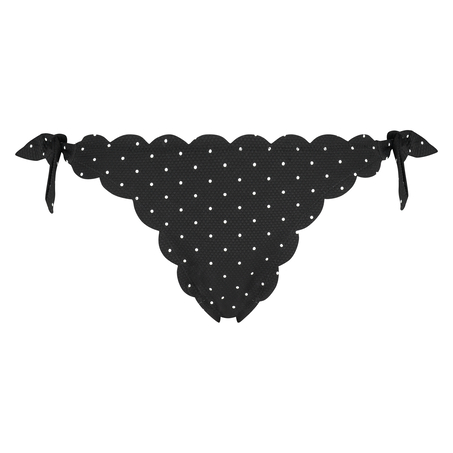 Pantaloncito de bikini atrevido Scallop Goddess, Negro