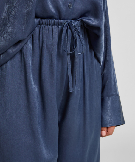 Pantal&oacute;n de sat&eacute;n, Azul