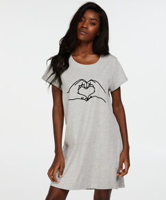 Camis&oacute;n de cuello redondo, Gris