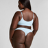 Tanga de tiro alto Dianne, Azul