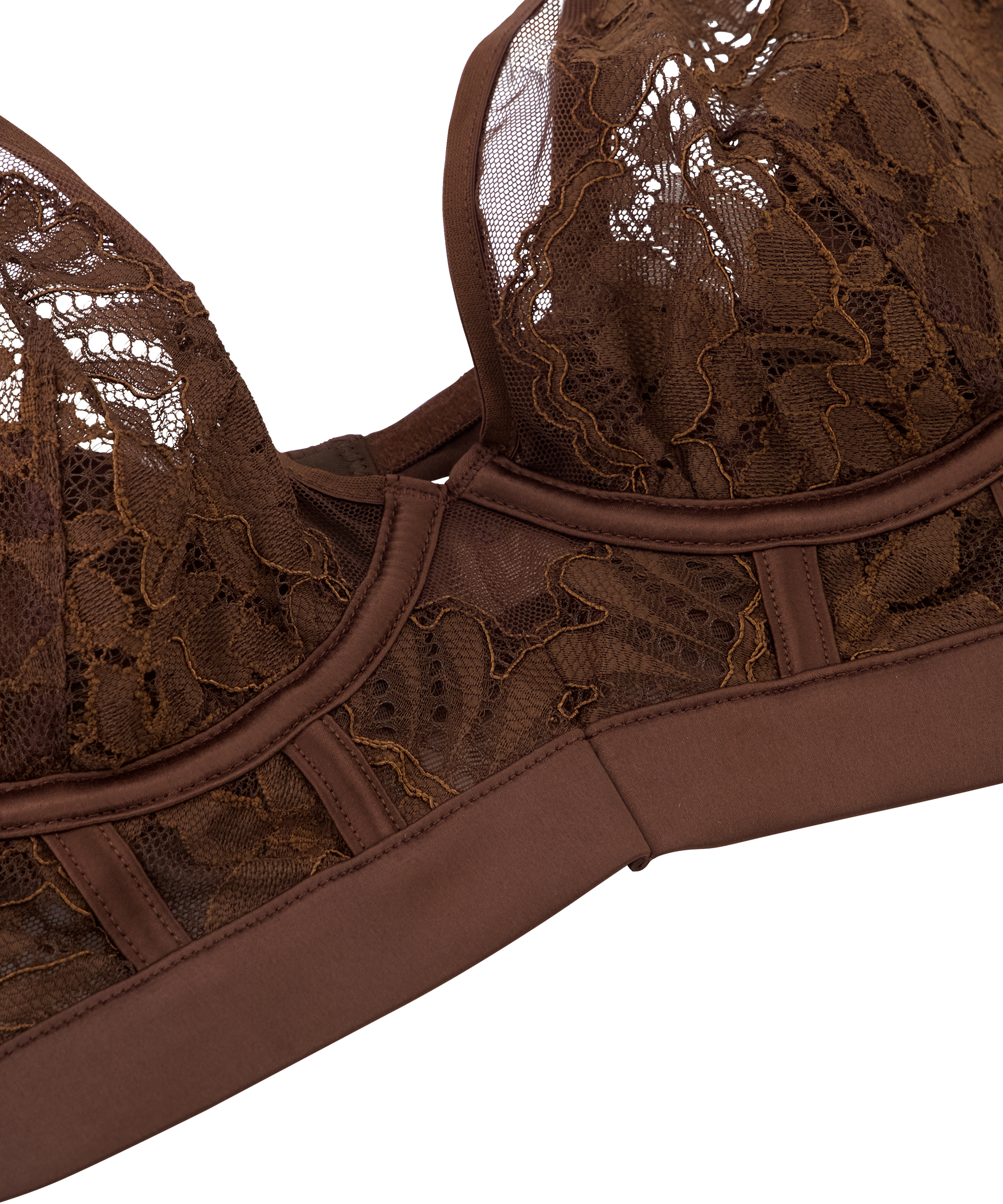 Sujetador de aros no preformado Indigo, Marrón, main