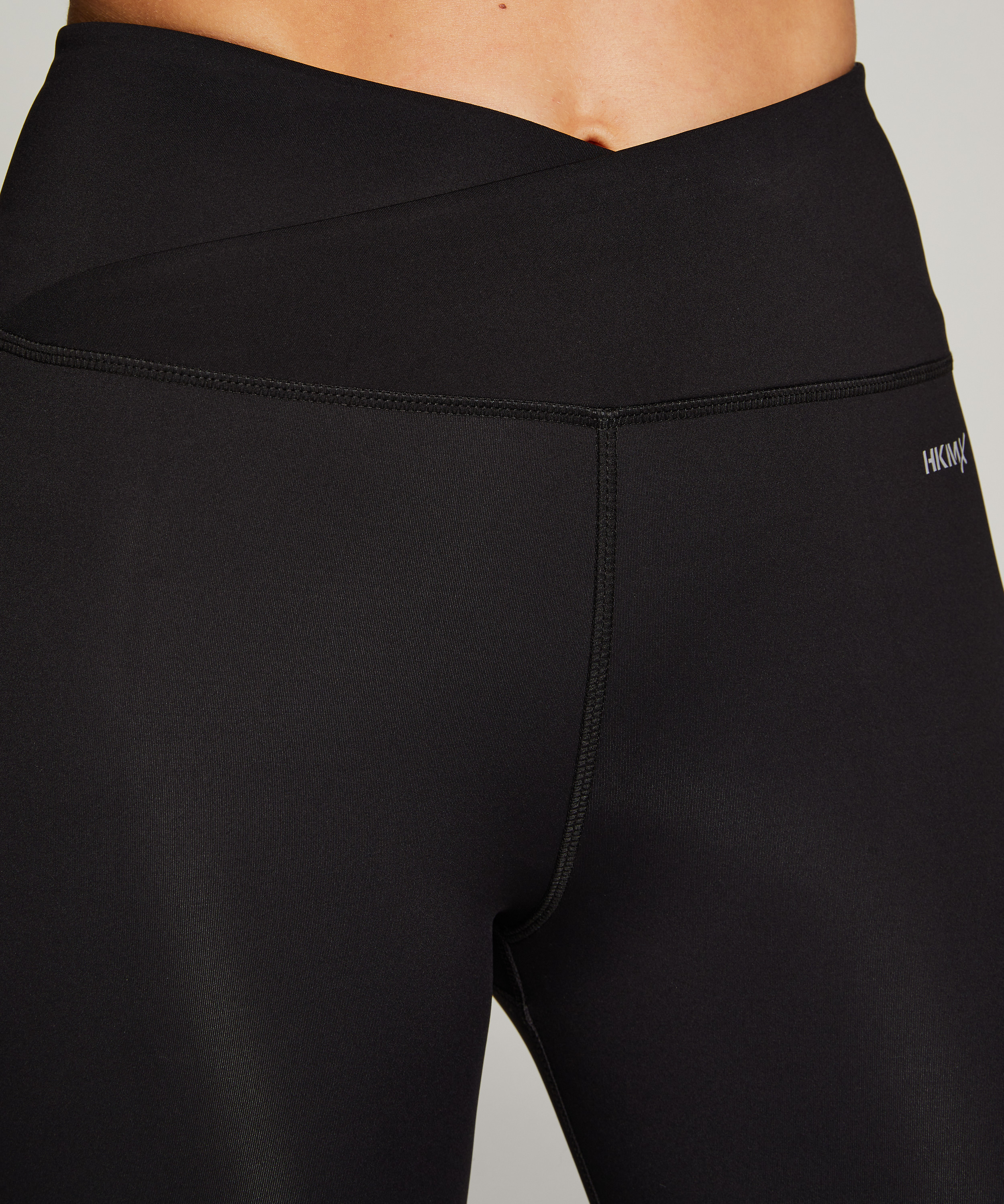 HKMX Leggings cruzados de talle alto, Negro, main
