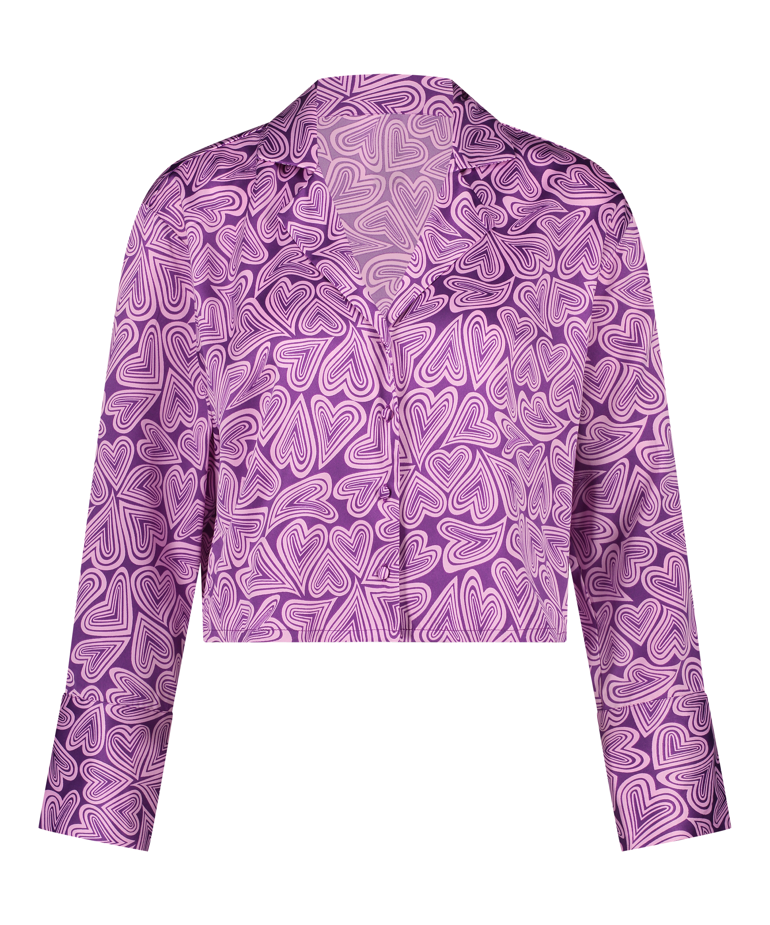 Chaqueta de manga larga y satén, Morado, main