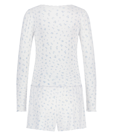 Conjunto de pijama Rib, Azul