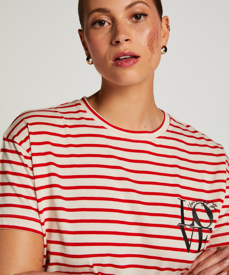 Camisón de escote redondo, Rojo