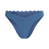 Braguita de Bikini de Corte Alto Scallop, Azul