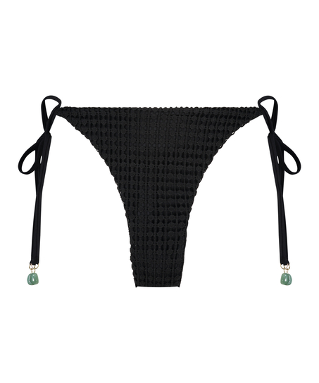 Braguita de Bikini Cheeky Tanga Maui Crochet, Negro