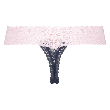 Tanga de corte ultra bajo en forma de V, Azul