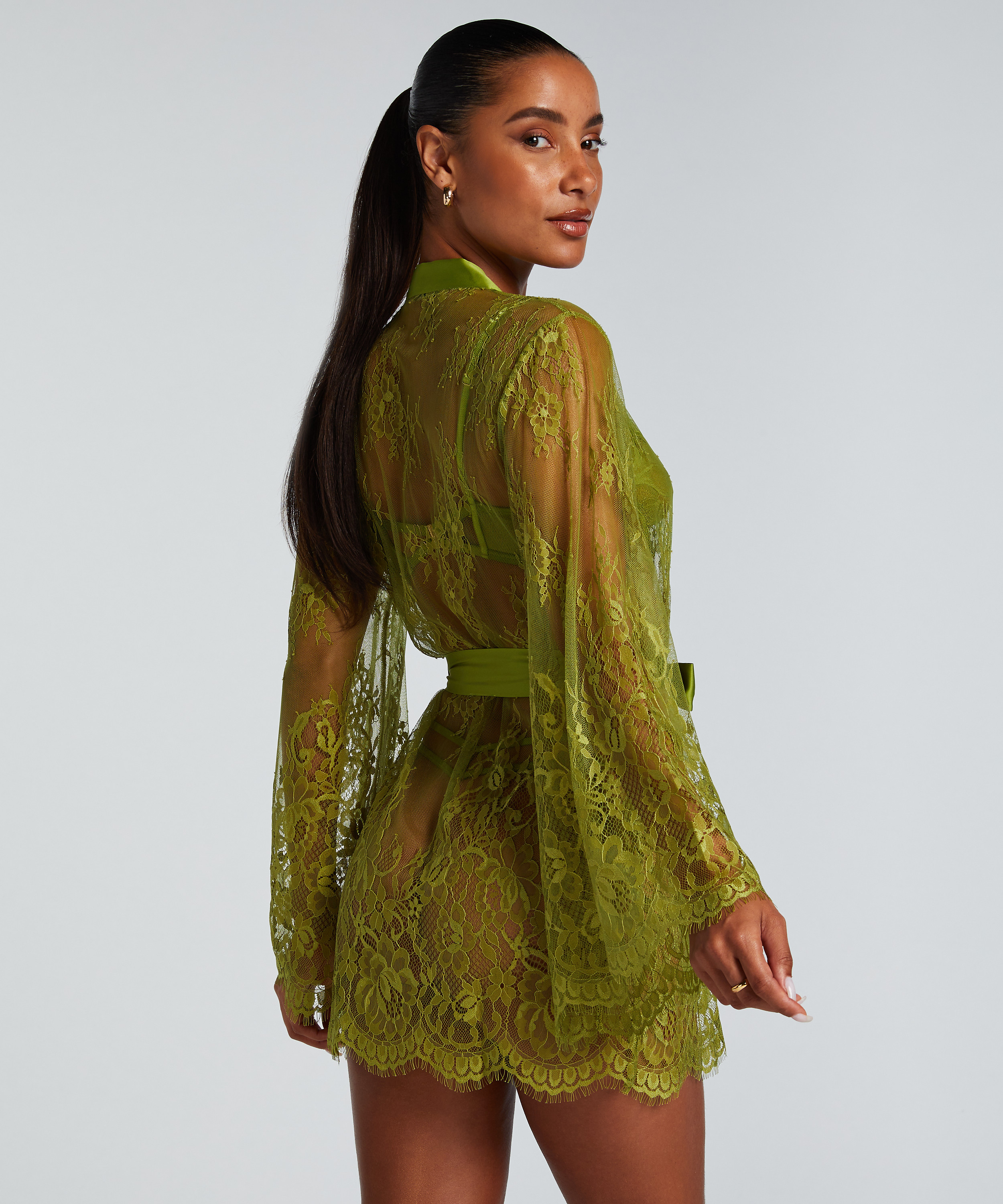 Kimono Lace Isabelle, Verde, main