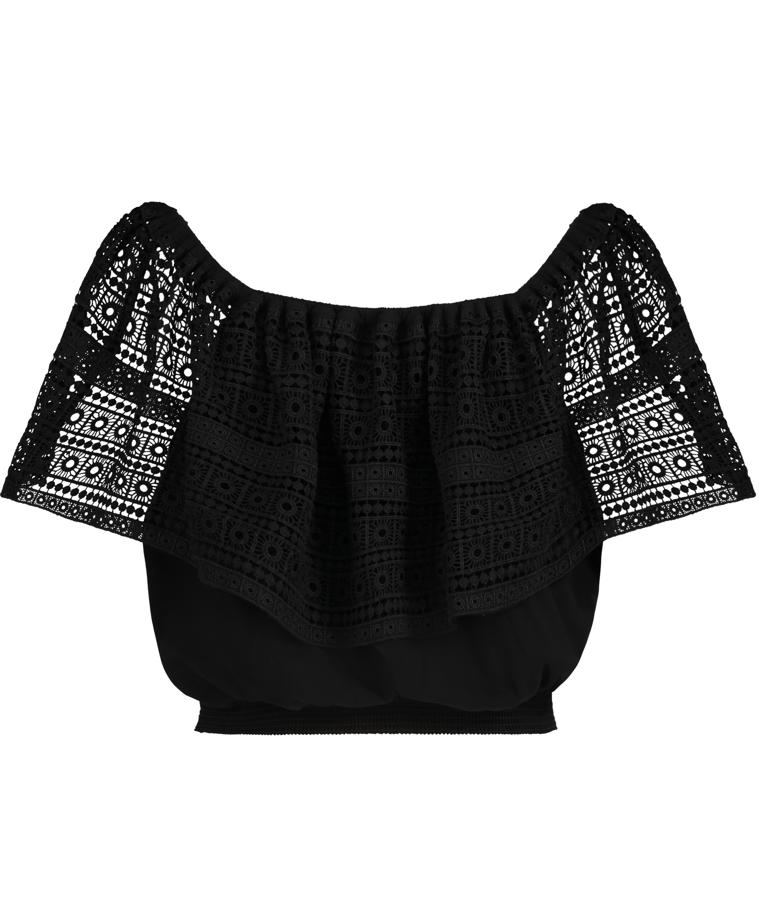 Top Crochet, Negro, main
