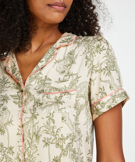 Chaqueta de pijama tejida, Beige