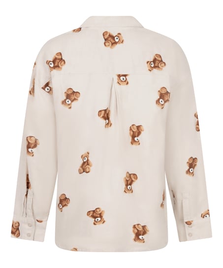 Chaqueta de franela de sarga de oso, Beige
