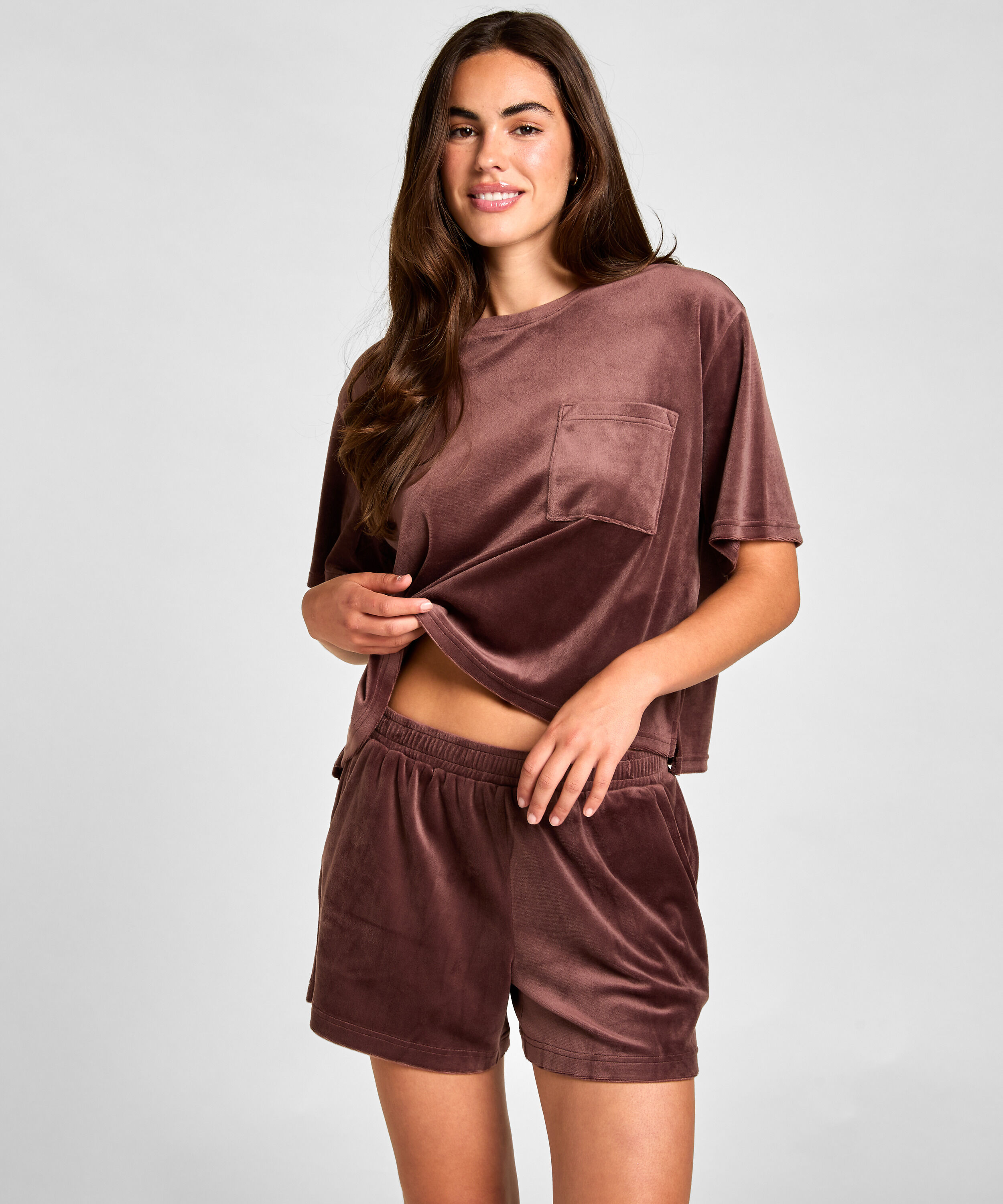 Top de terciopelo Pocket