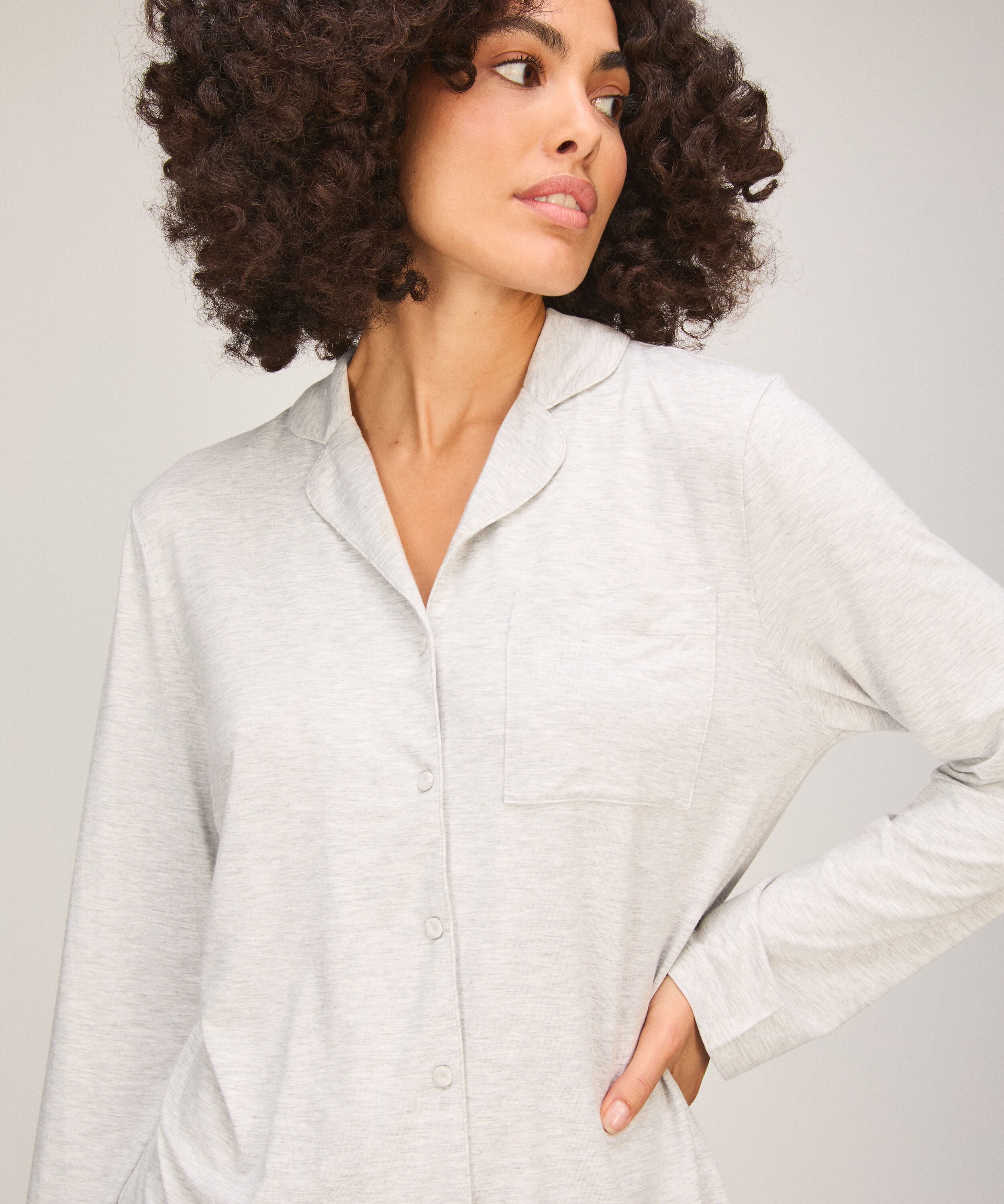 Camisa de Pijama Essential, Gris Camisa de Pijama Essential, Gris