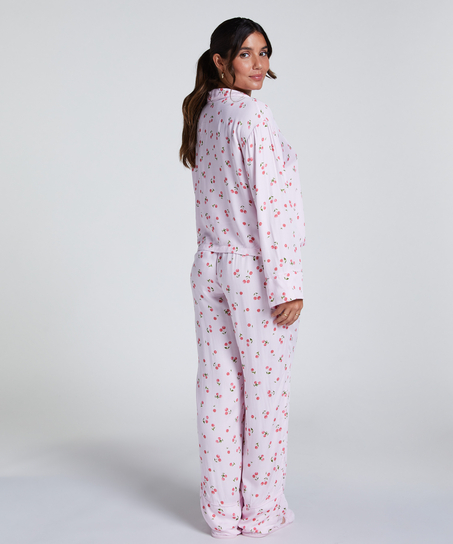 Chaqueta de manga larga y satén, Rosa