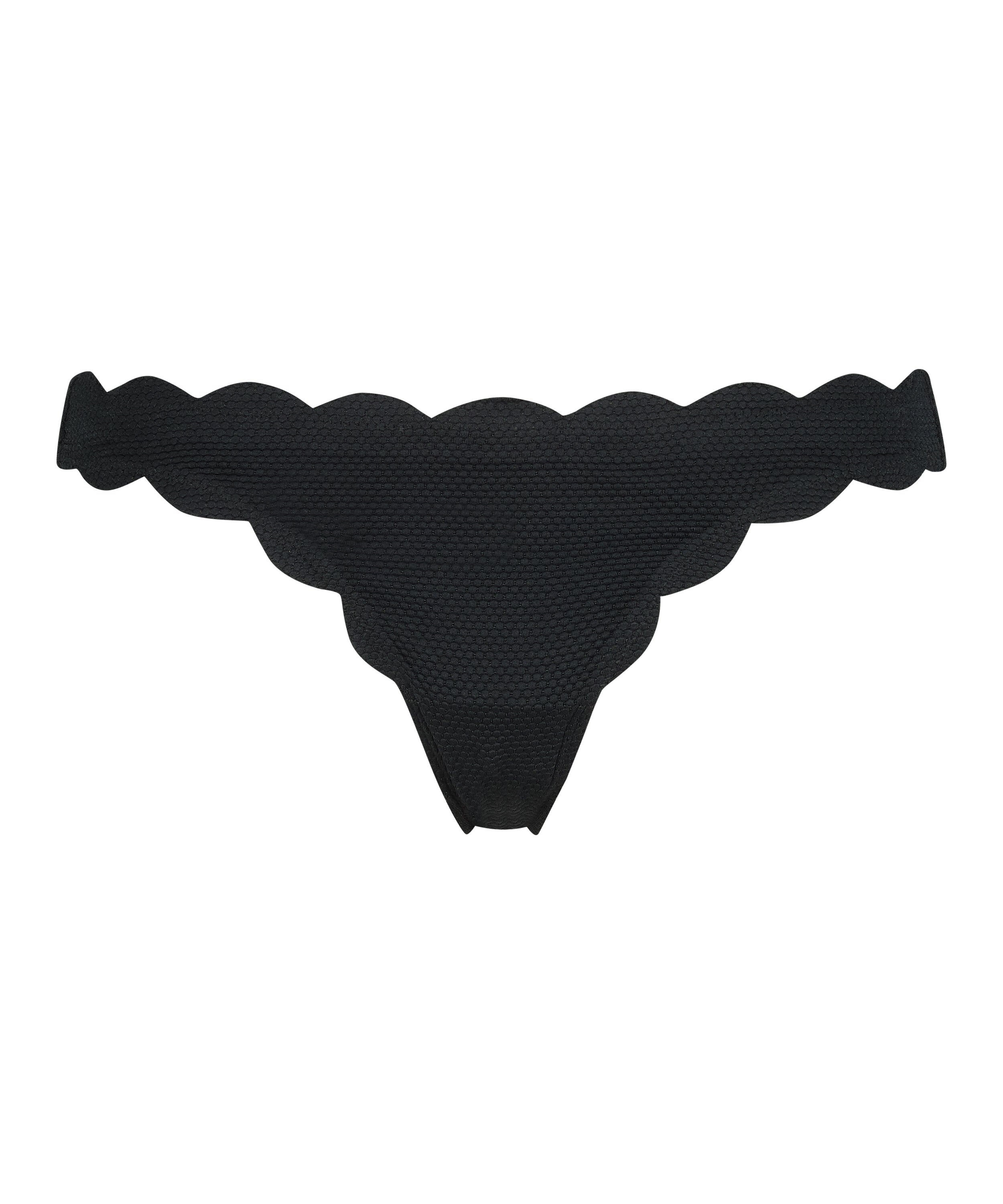 Braguita de Bikini Rio Scallop, Negro