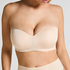 Sujetador push-up de aros sin tirantes y preformado Smooth, Beige
