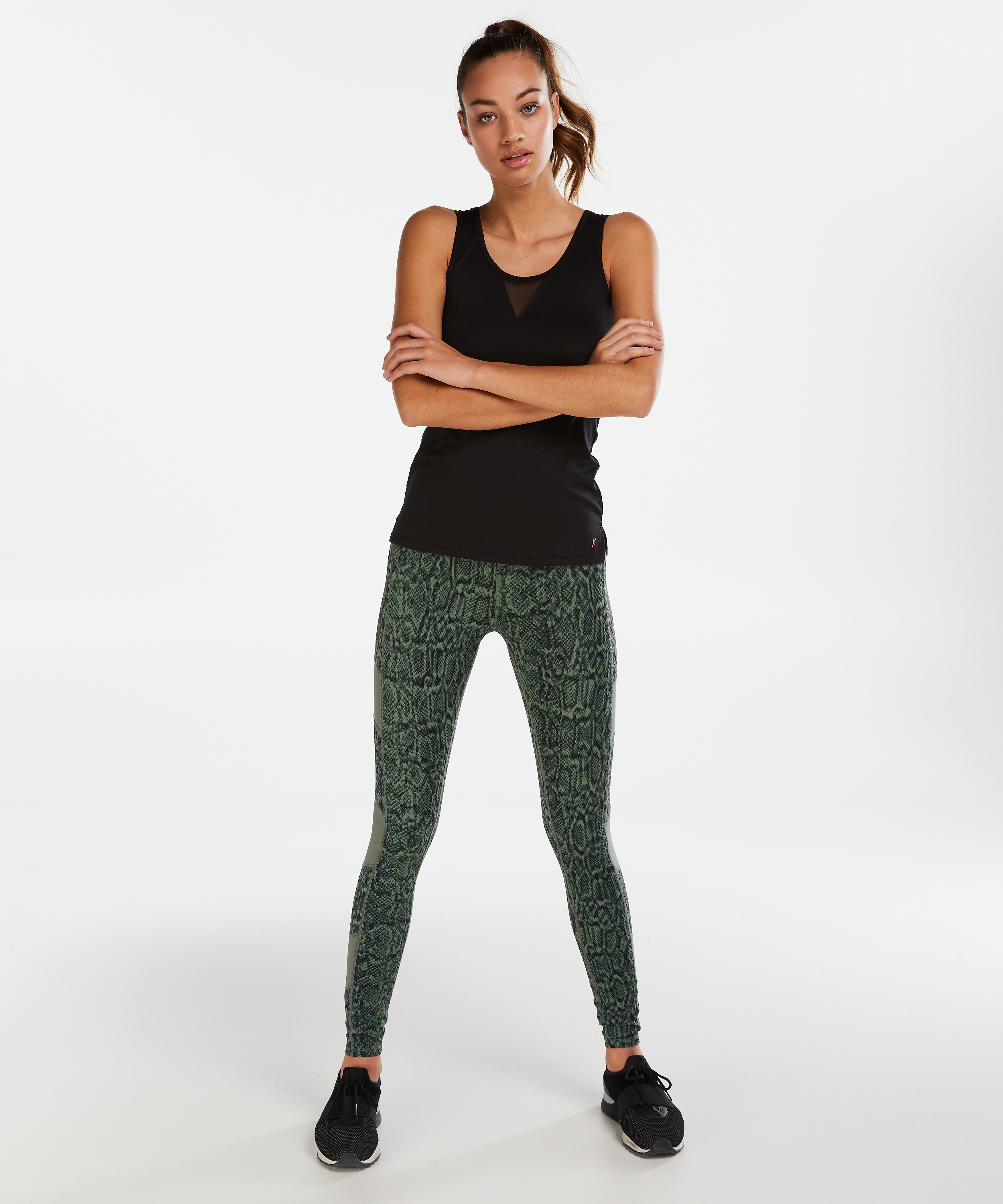 Camiseta sin mangas de malla HKMX, Negro, main