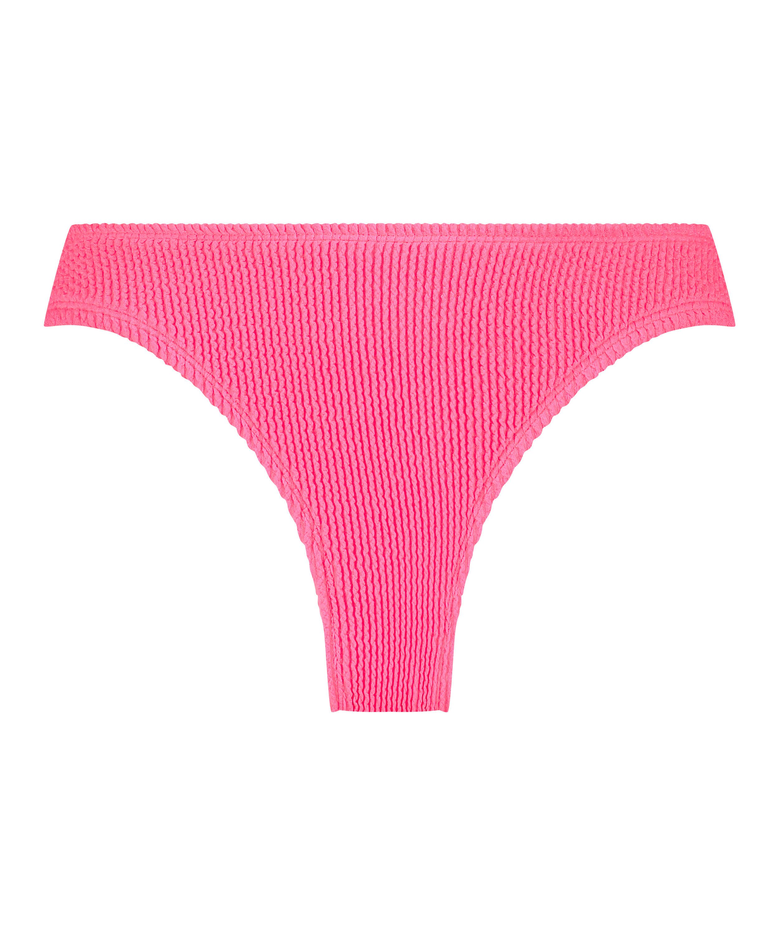Braguita de Bikini de Corte Alto Crinkle, Rosa, main