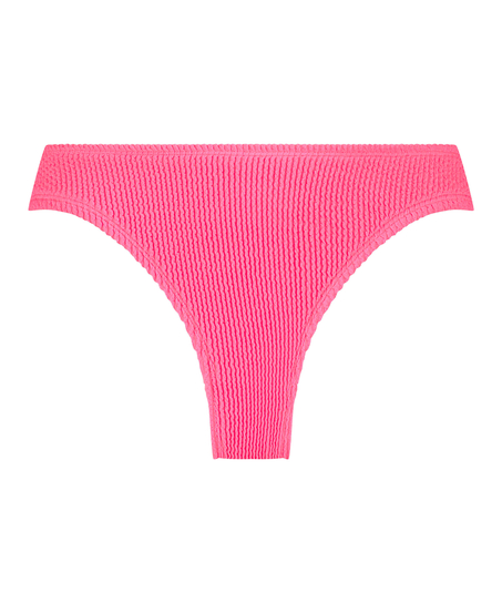 Braguita de Bikini de Corte Alto Crinkle, Rosa